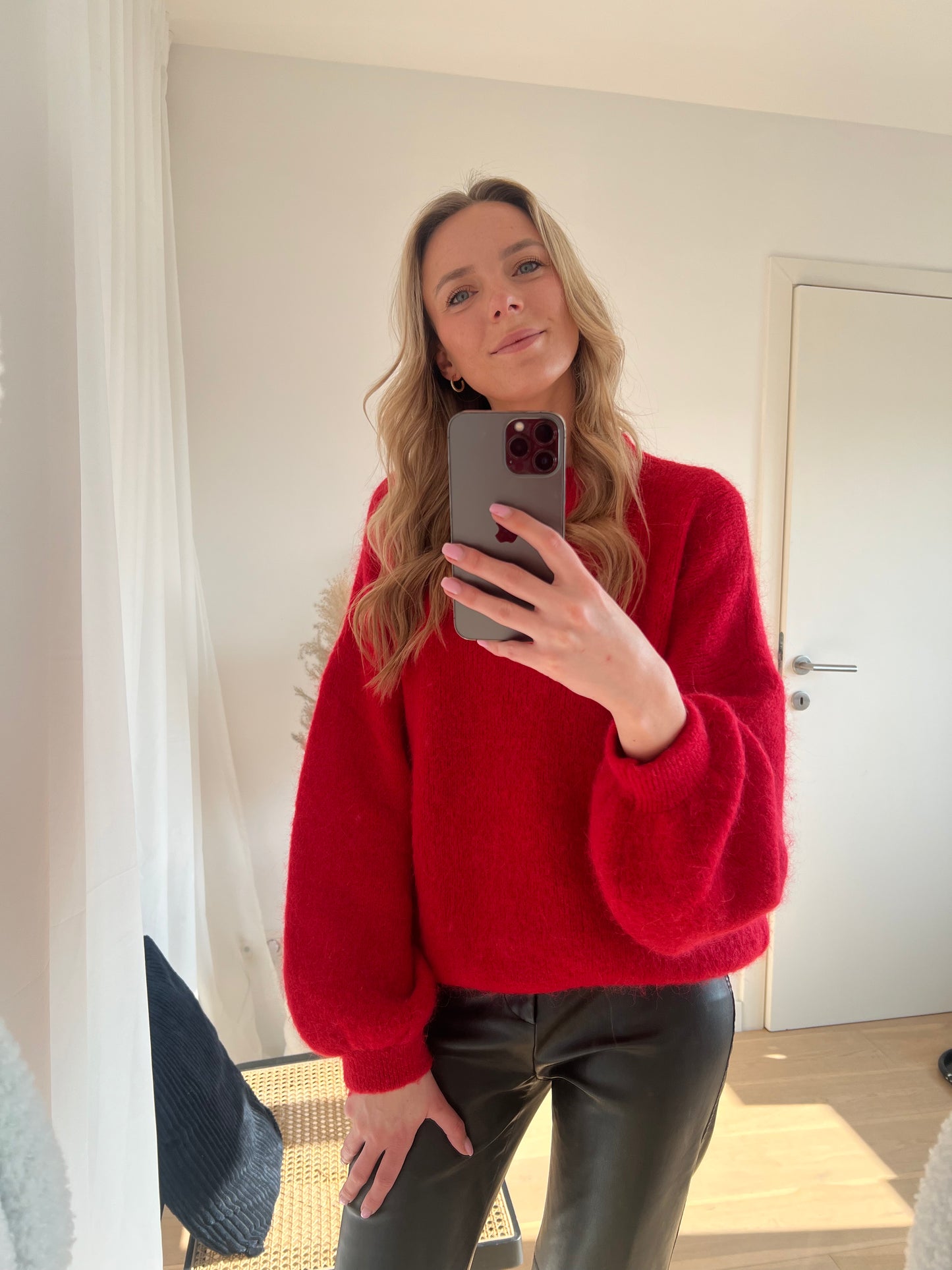 Ruby red knit
