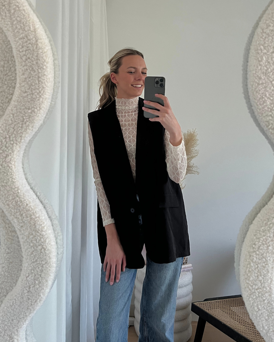 Amelie split blazer zwart