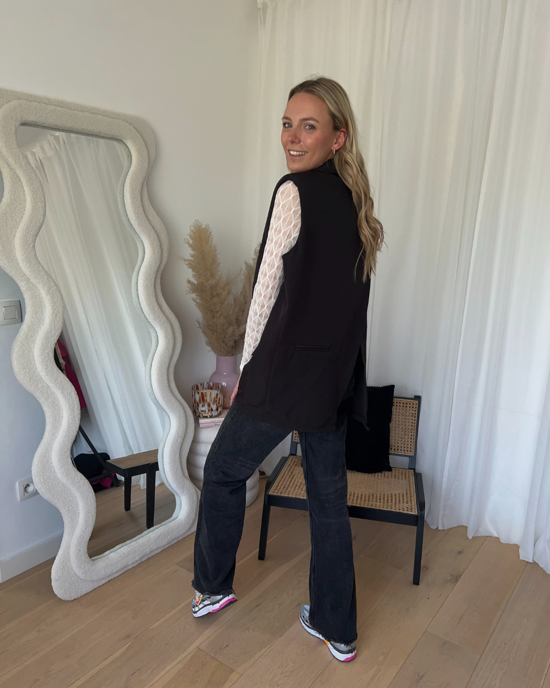 Amelie split blazer zwart