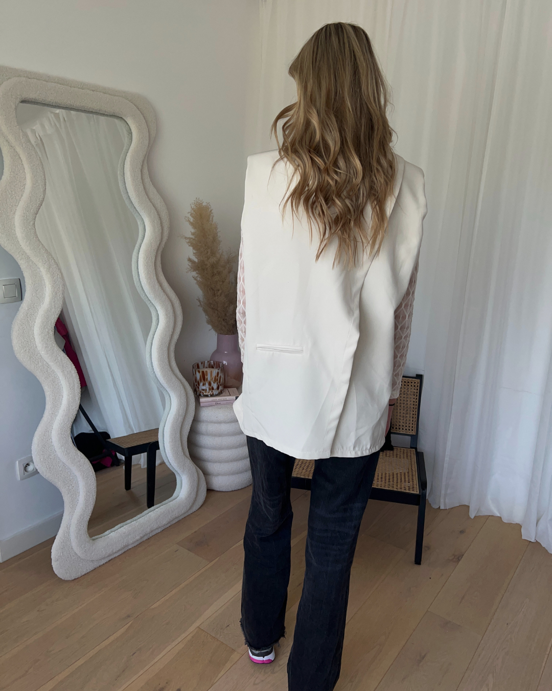 Amelie split blazer beige