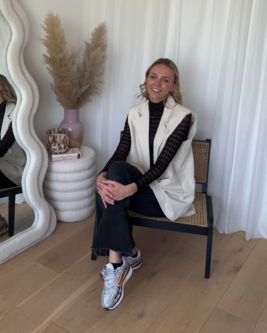 Amelie split blazer beige