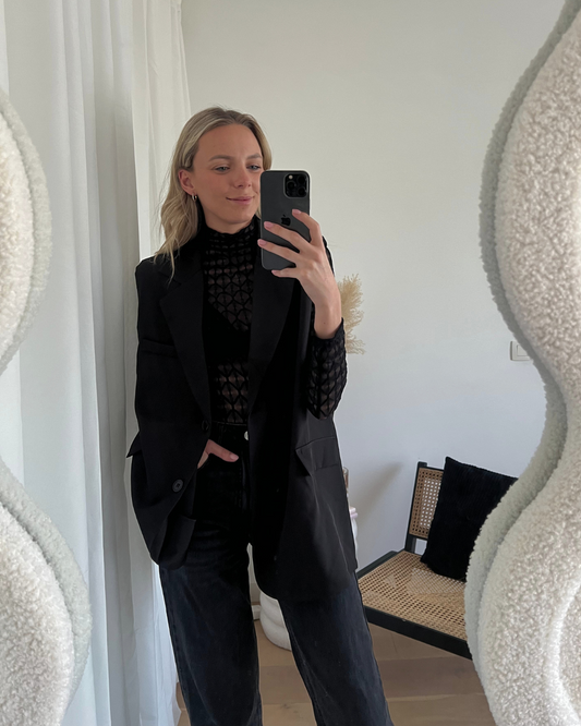 Amelie split blazer zwart