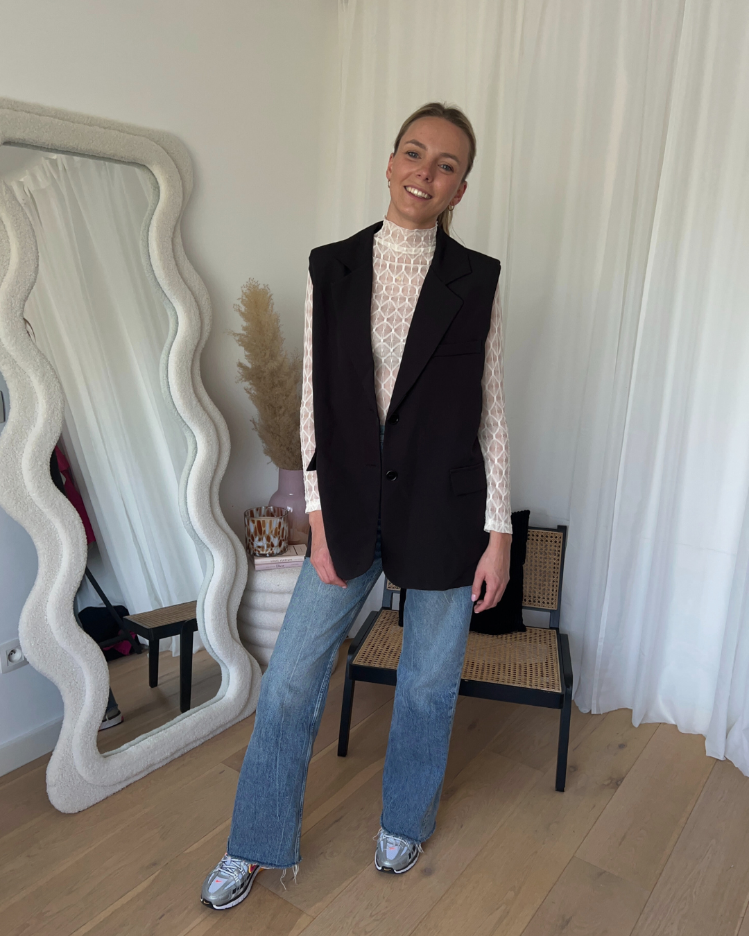 Amelie split blazer zwart